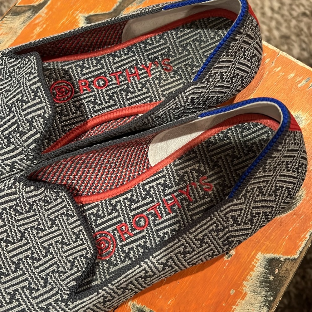 Rothy's Black and White Patterned Loafers - Picture 3 of 4